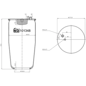 Soufflet à air, suspension pneumatique FEBI BILSTEIN 101348