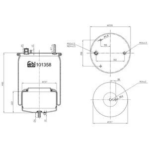 Comparateur de prix : FEBI BILSTEIN Soufflet à air, suspension pneumatique (Ref: 101358)