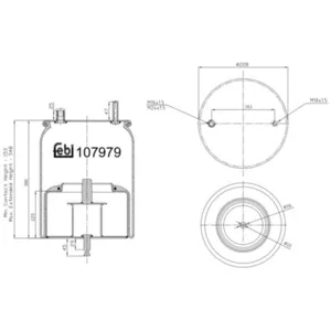 FEBI BILSTEIN Soufflet à air, suspension pneumatique (Ref: 107979) pas cher