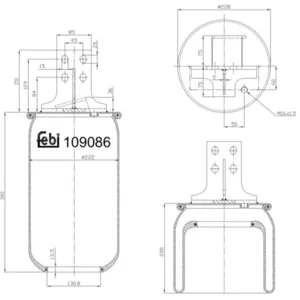 FEBI BILSTEIN Soufflet à air, suspension pneumatique (Ref: 109086) pas cher