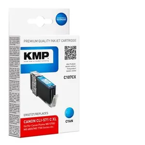 KMP C107CX - 11 ml - à rendement élevé - cyan - compatible - cartouche d'encre (alternative pour : Canon 0332C001, Canon CLI-571CXL) - pour Canon PIXMA TS5051, TS5053, TS...Vendu parfnac