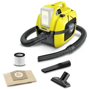 Comparateur de prix : Kärcher Aspirateur eau et poussières KARCHER WD1 Compact avec batterie - 7L