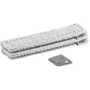 KÄRCHER Lot de 2 chiffons microfibres outdoor velcro gris pas cher