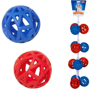 Comparateur de prix : Jouet peluche pour chien Nobby Pet Gitterball (x12) Bleu 9 cm 61544