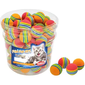Comparateur de prix : Coffret de 80 jouets pour chat amusant Nobby Pet Multicolore 3,5 cm 63...