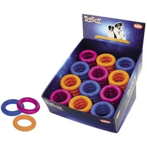 Comparateur de prix : Jouets pour chien anneau en caoutchouc Nobby Pet (x50) Multicolore 9 c...