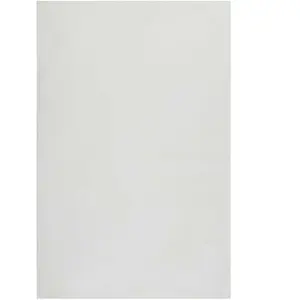 Esprit Tapis effet peau de lapin doux tufté beige pour salon, chambre 70x140 pas cher