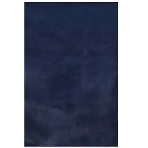 Esprit Tapis effet peau de lapin doux tufté bleu pour salon, chambre 160x230 pas cher