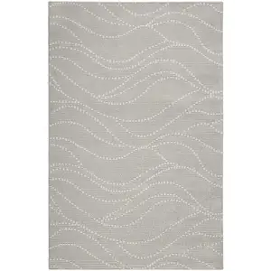 Esprit Tapis plat velours ras à relief motif beige et gris 120x170 pas cher