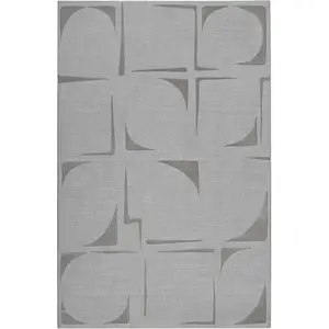 Esprit Tapis ras gris chiné avec motif gris 120x170 pas cher
