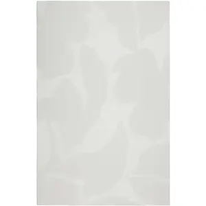 Esprit Tapis ras motif floral avec relief blanc ivoire 200x290 pas cher