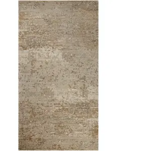 Esprit Tapis design pure laine et viscose tons de beige à relief 80x150 pas cher