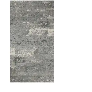 Esprit Tapis contemporain pure laine et viscose avec tons de gris 80x150 pas cher