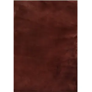 Esprit Tapis imitation fourrure lapin doux tufté bordeaux 130x190 pas cher
