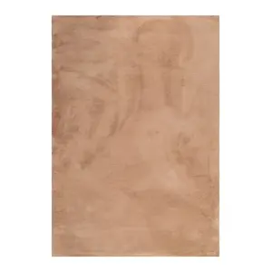 Esprit Tapis imitation fourrure lapin doux tufté rose poudré 200x290 pas cher
