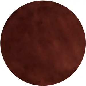 Esprit Tapis rond imitation fourrure lapin doux tufté bordeaux  200