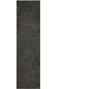 Wecon Home Tapis uni poils ras anthracite belle densité 80x400 pas cher