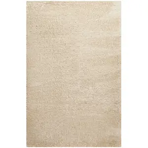 Wecon Home Tapis confort poils longs mats (50 mm) beige 80x150 pas cher