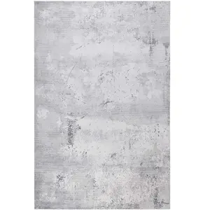 Wecon Home Tapis plat inspiration vintage tons de gris 130x190 pas cher