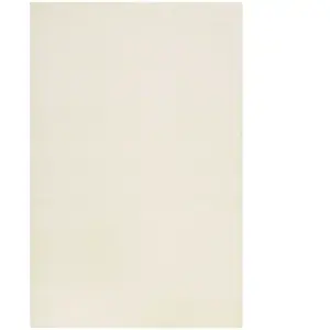 Wecon Home Tapis à poils courts doux blanc cassé aspect laineux 120x170 pas cher