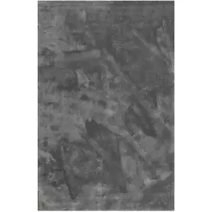 Wecon Home Tapis doux polyester microfibre gris ardoise 160x230