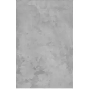 Wecon Home Tapis doux polyester microfibre gris souris 120x170 pas cher