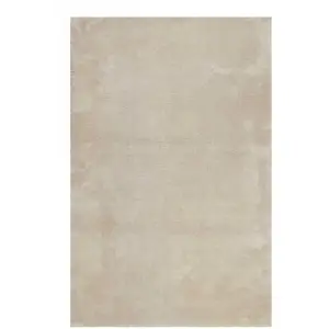 Wecon Home Tapis poils longs douces microfibre beige grisé 120x170 pas cher
