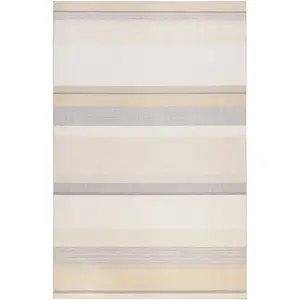 Esprit Tapis rayé beige et bruntissé plat 170x120 pas cher