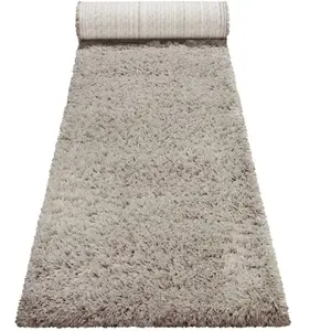 Esprit Tapis de couloir uni beige taupe 100% de matière recyclée 80x400 pas cher