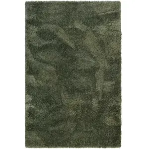 Esprit Tapis uni vert olive 100% de matière recyclée 133x200 pas cher