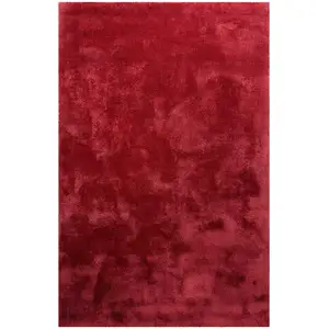 Homie Living Tapis en microfibre dense rouge 160x230 cm pas cher