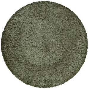 Esprit Tapis rond uni vert kaki/olive 100% de matière recyclée 80 rd. pas cher