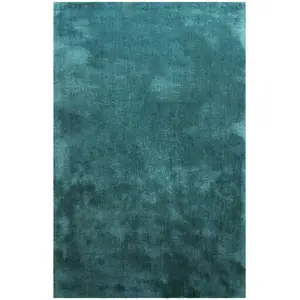 Homie Living Tapis en microfibre dense vert émeraude 70x140 cm