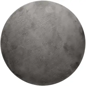 Homie Living Tapis rond tufté mèches rases (15mm) gris 80 D pas cher