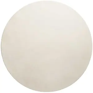 Homie Living Tapis rond tufté mèches rases (15mm) écru 80 D pas cher