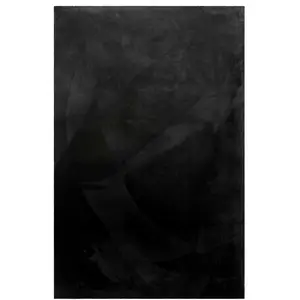Homie Living Tapis tufté mèches rases noir 133x200