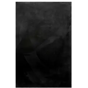 Homie Living Tapis tufté mèches rases noir 160x225 pas cher