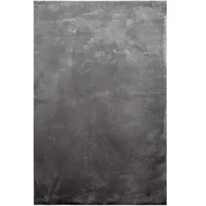 Homie Living Tapis tufté mèches rases gris anthracite 133x200