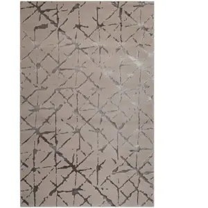 Esprit Tapis plat à motif et relief tons de gris 80x150 pas cher