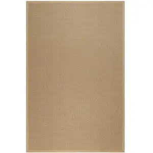Wecon Home Tapis en jute, antidérapant à motif losange couleur naturel 200x300
