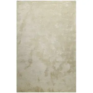 Homie Living Tapis en microfibre dense beige chiné 70x140 cm pas cher