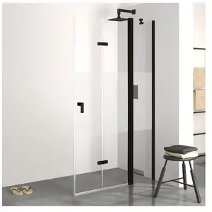 HÜPPE Design pure Porte pliante, avec élément fixe, pour accès d'angle...