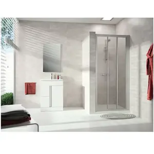 Hüppe - Alpha 2 Porte coulissante, 2 éléments, avec segment fixe,Vendu parreuter