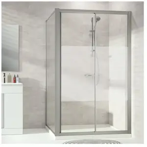 HÜPPE Alpha 2 Porte coulissante, avec élément fixe, pour niche, pour p...Vendu parreuter