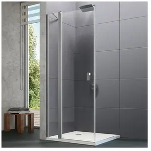 HÜPPE Design pure Porte battante, avec élément fixe, pour accès d'angl...Vendu parreuter