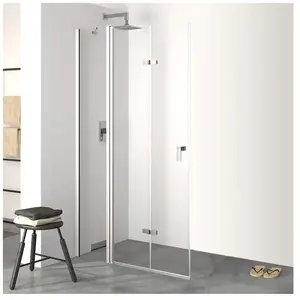 HÜPPE Design pure Porte pliante, avec élément fixe, pour accès d'angle...Vendu parreuter