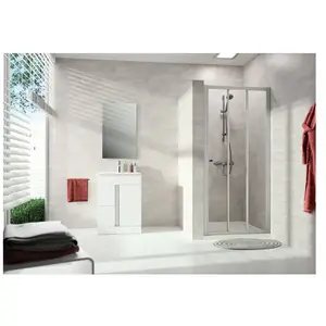 HÜPPE Alpha 2 Porte coulissante, avec élément fixe, pour niche, pour p... pas cher