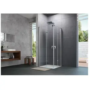 HÜPPE Design pure Porte pliante, pour accès d'angle, pour niche, pour paroi latérale, 8P0805087321, 8P0805