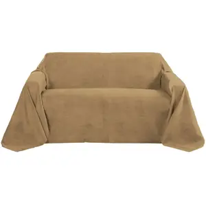 Beautissu - Romantica Couverture - Plaid Marron clair, 280x210x1 cm