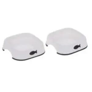 zooplus Exclusive Lot 2x gamelles plastique Little Fish 200mL, L13,5 l13,5cm - Gamelle pour chatVendu parzooplus